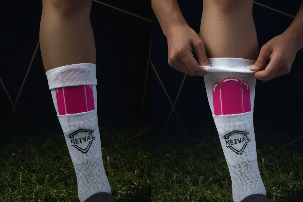 Calcetines para espinilleras antideslizantes | Sujeción fútbol | NEIVAL