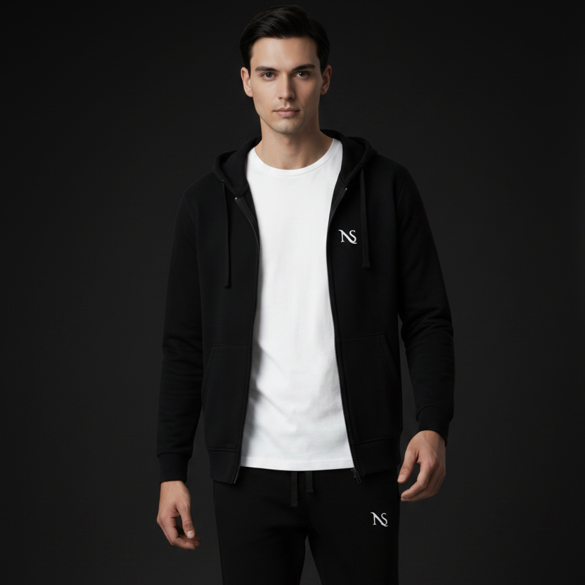Chándal Deportivo formado por Sudadera con capucha y cremallera y Pantalón con puño