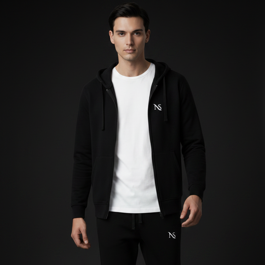 Chándal Deportivo formado por Sudadera con capucha y cremallera y Pantalón con puño