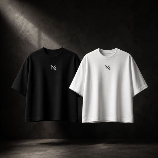 Pack 2 Camisetas Negra y Blanca Boxy