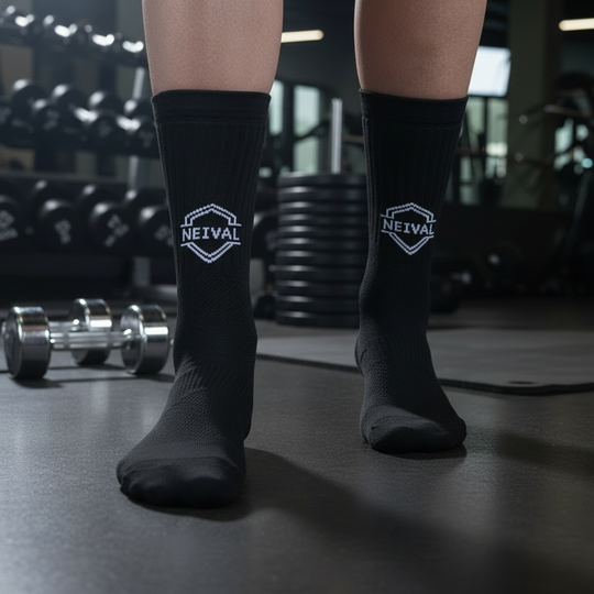 Pack Calcetines Training Non-Slip Negro+Blanco-Pack de 3