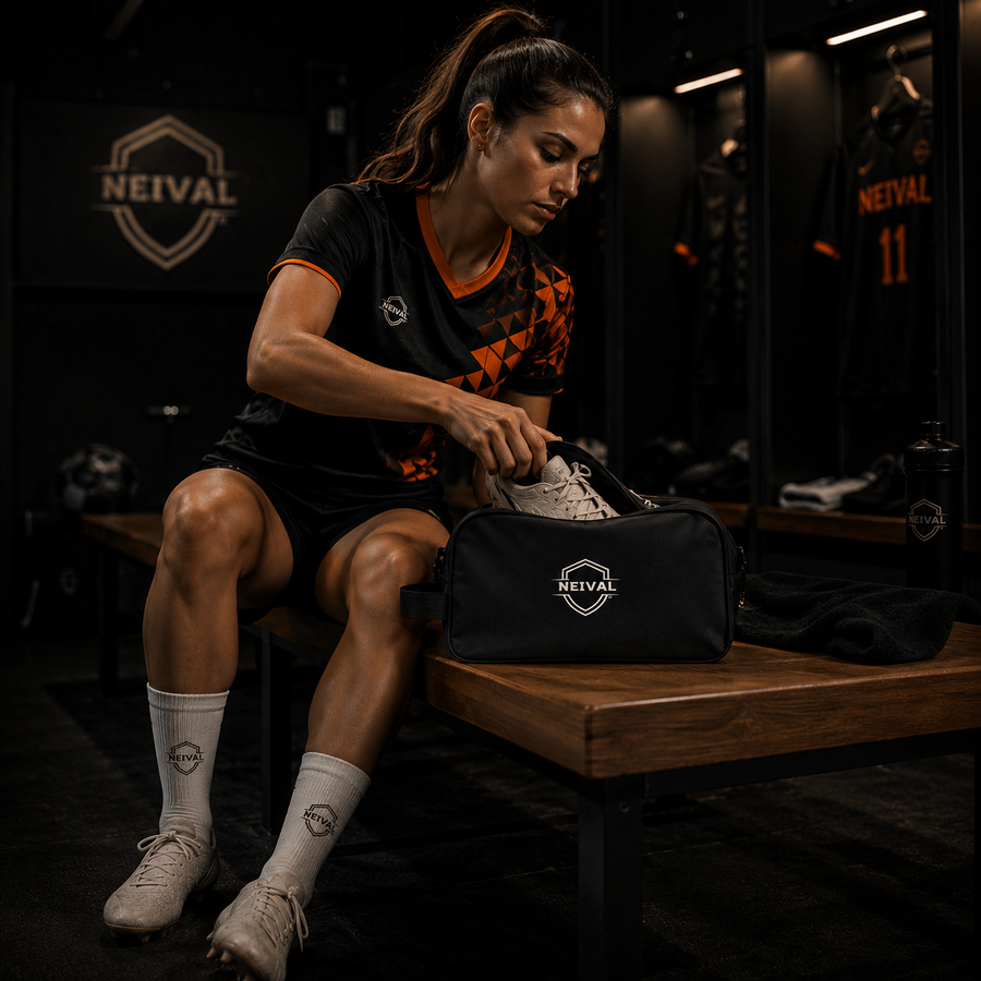 Zapatillero deportivo con doble cremallera | Bolsa para botas fútbol | NEIVAL