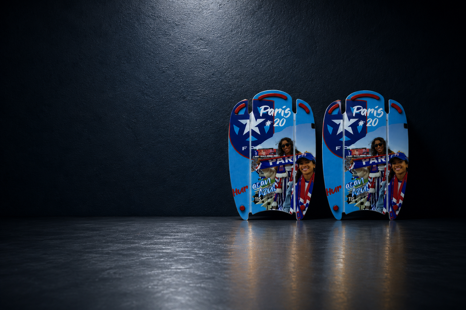 Espinillera flexible personalizada Paris de fútbol | NEIVAL SPORTS