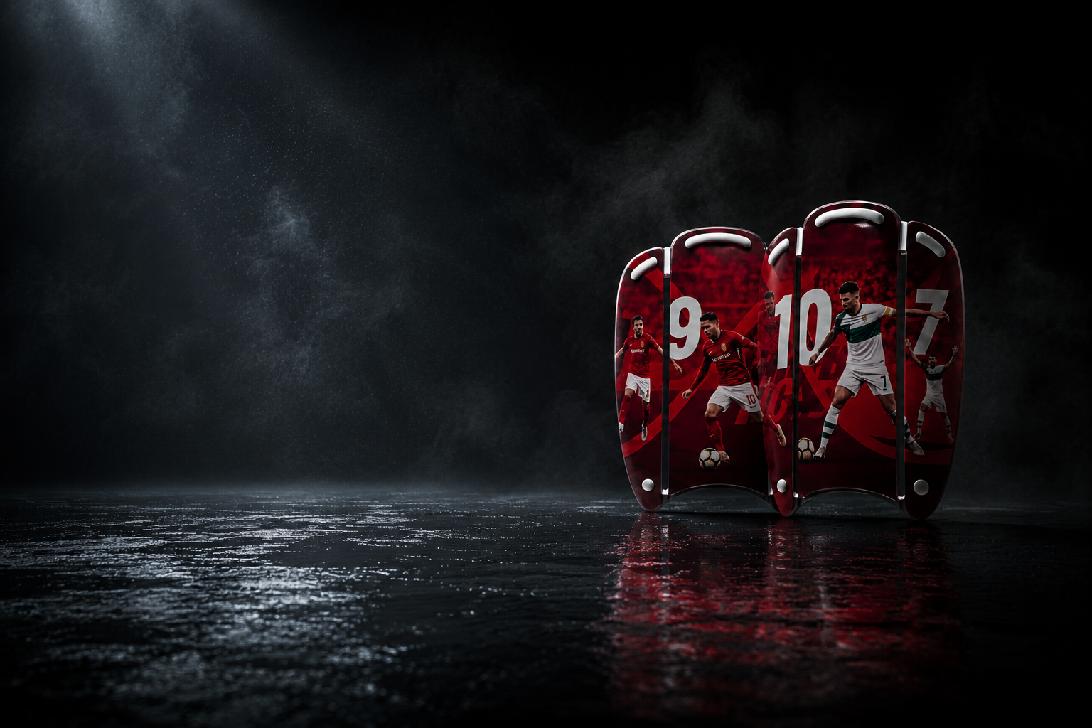 Espinillera flexible personalizada Rojas para fútbol |NEIVAL SPORTS