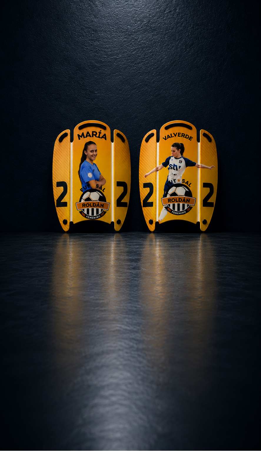 Espinilleras flexible personalizada Maria Valverde para fútbol  | NEIVAL SPORTS