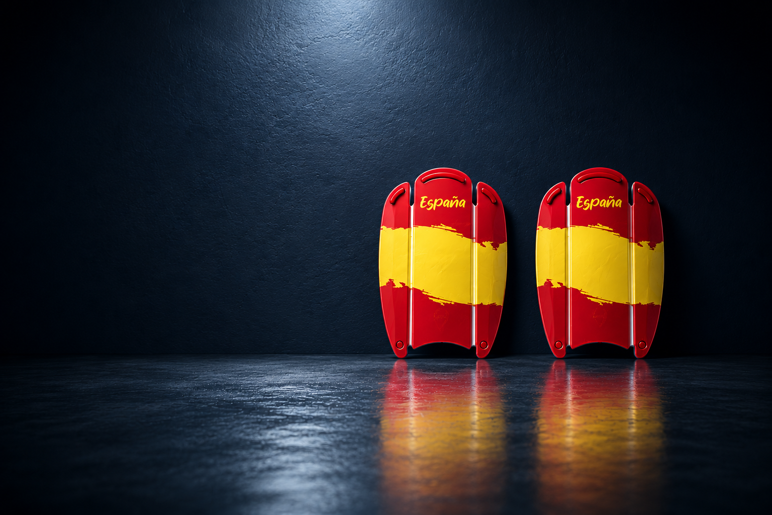 Espinilleras flexibles paises España de fútbol en horizontal |NEIVAL SPORTS