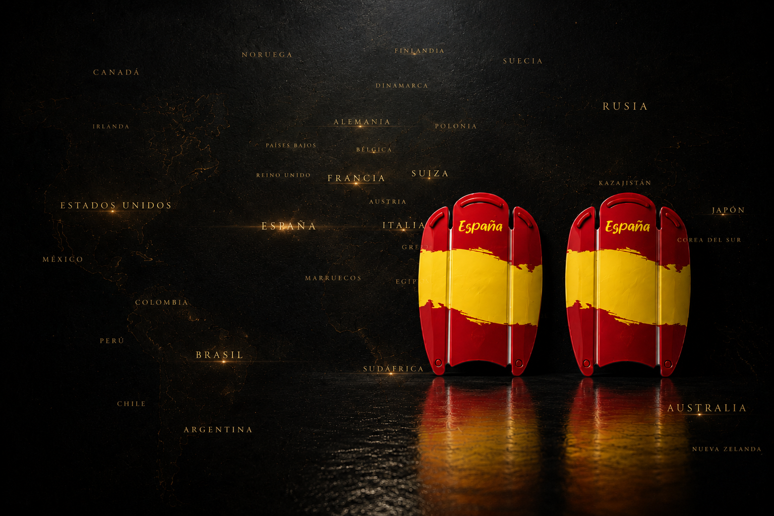Espinillera flexibles países para fútbol | NEIVAL SPORTS