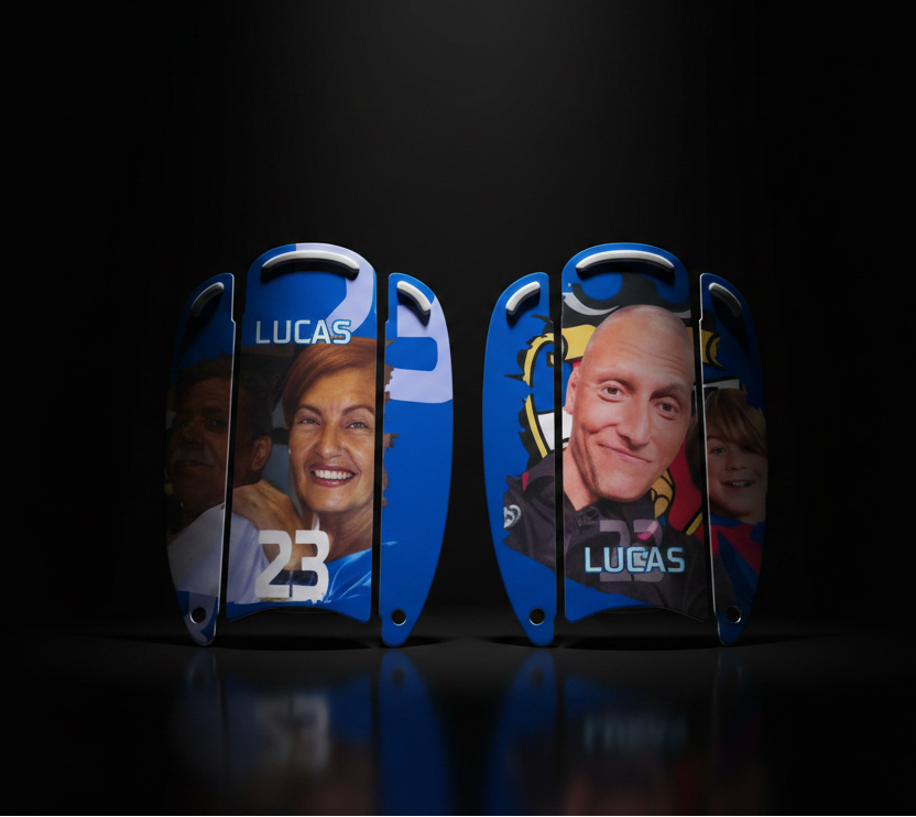 Espinilleras flexibles personalizadas Lucas de fútbol | NEIVAL SPORTS