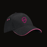 black/fuchsia