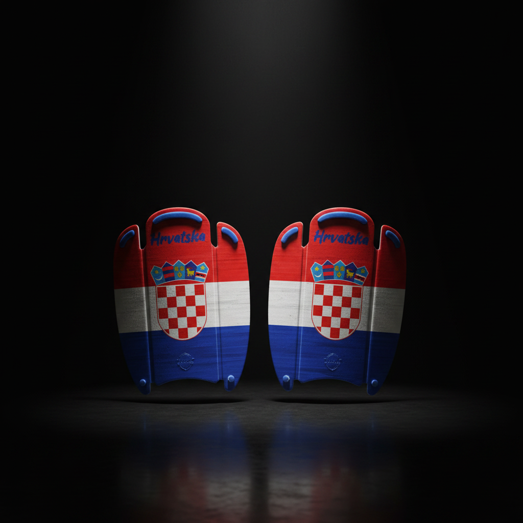 Espinilleras Croacia fondo oscuro