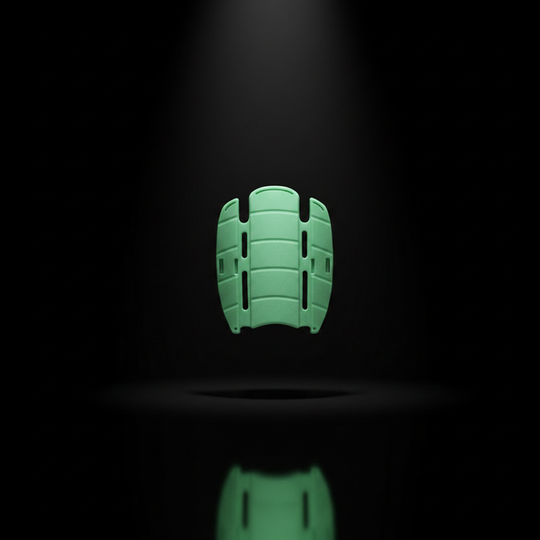 Goma verde menta fondo oscuro